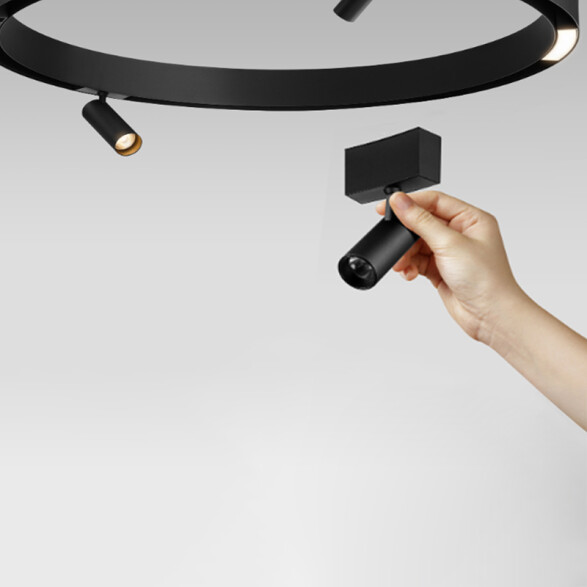 Riel magnetico circular negro ø600mm ZU0508