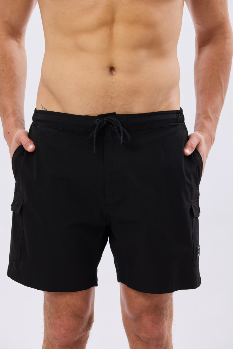 SHORT DE BAÑO CARGO - Negro 