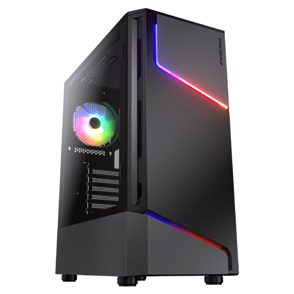 Gabinete Gamer Cougar Mx360 Rgb Mid Tower Fan - GABINETE COUGAR MX360 RGB 