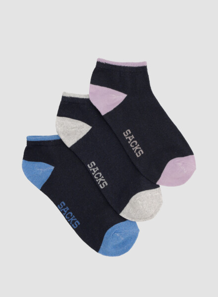 Pack x 3 deportivas con detalles Azul noche