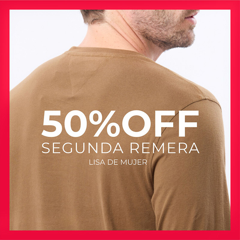 Segunda remera 50% OFF HOMBRE