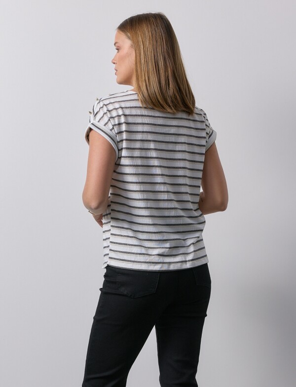 Blusa Botones BLANCO/MULTI