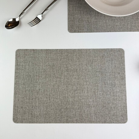 Individual de Símil Cuero 45cm x 30cm - Gris Individual de Símil Cuero 45cm x 30cm - Gris
