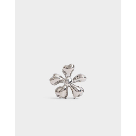 Broche De Flor Plateado