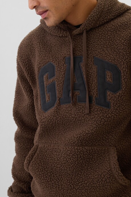 Canguro Logo Gap Sherpa Hombre Woodsy Brown