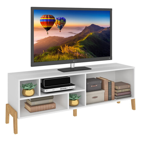Rack para TV Combinada con Patas en Madera - MDP - Linea Melilla Rack para TV Combinada con Patas en Madera - MDP - Linea Melilla
