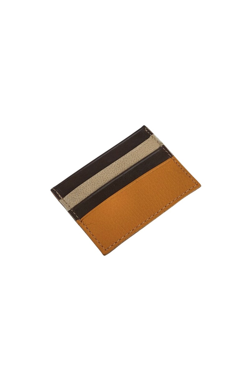 Tarjetero Minimalista Slim en Cuero Genuino Multicolor