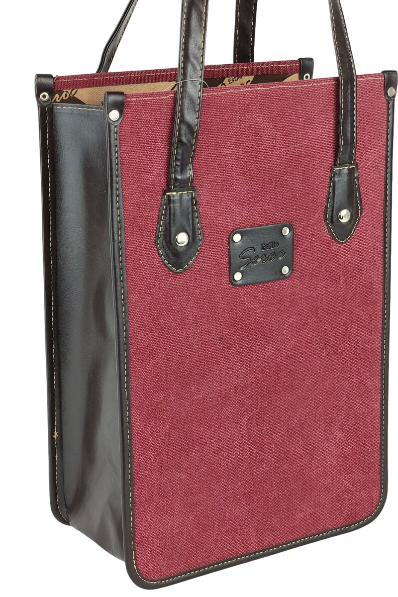 Matera tipo bolso bordó