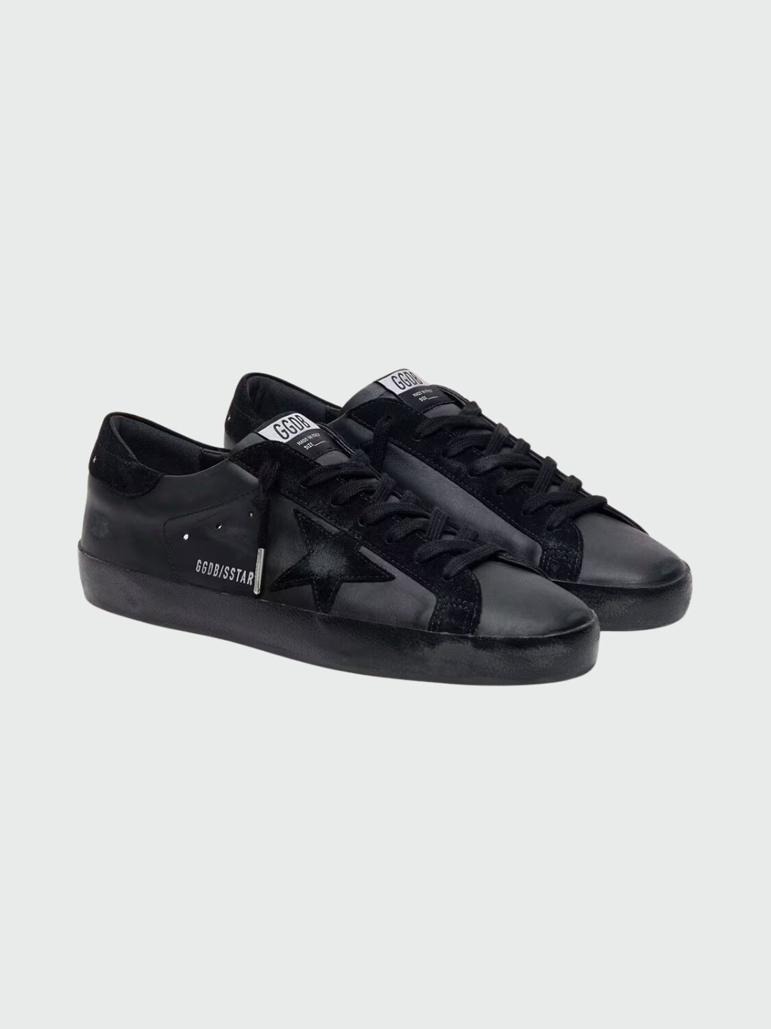 GOLDEN GOOSE - Zapatillas Super- Star de hombre Napa con estrella Negro
