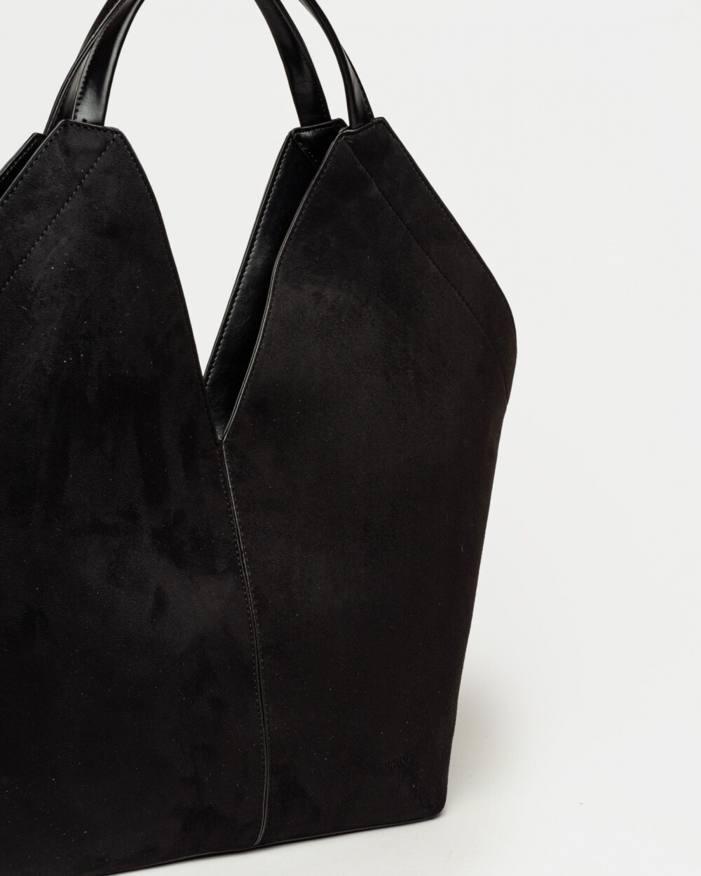 Bolso Josephine en efecto gamuza Negro