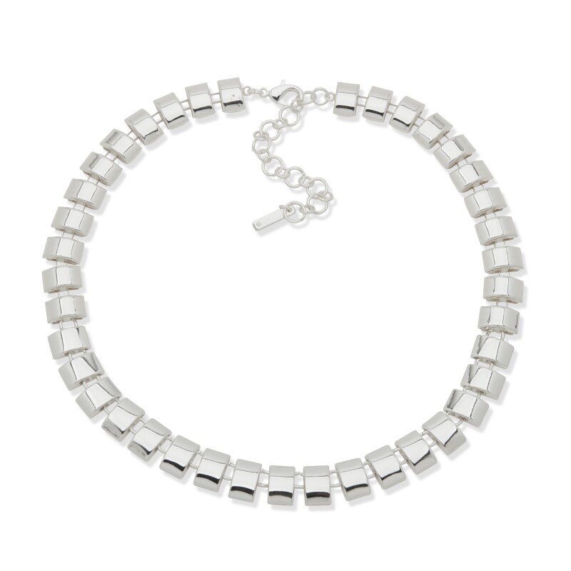 Nk 17In Bar Collar Silver