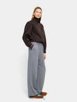 Pantalón Con Cintura Elástica Y Bolsillos gris
