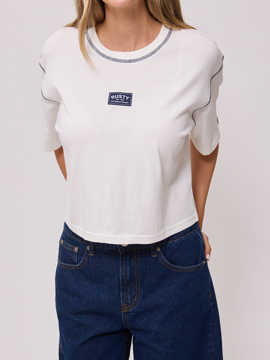 T-SHIRT RUTSU RUSTY - Blanco 