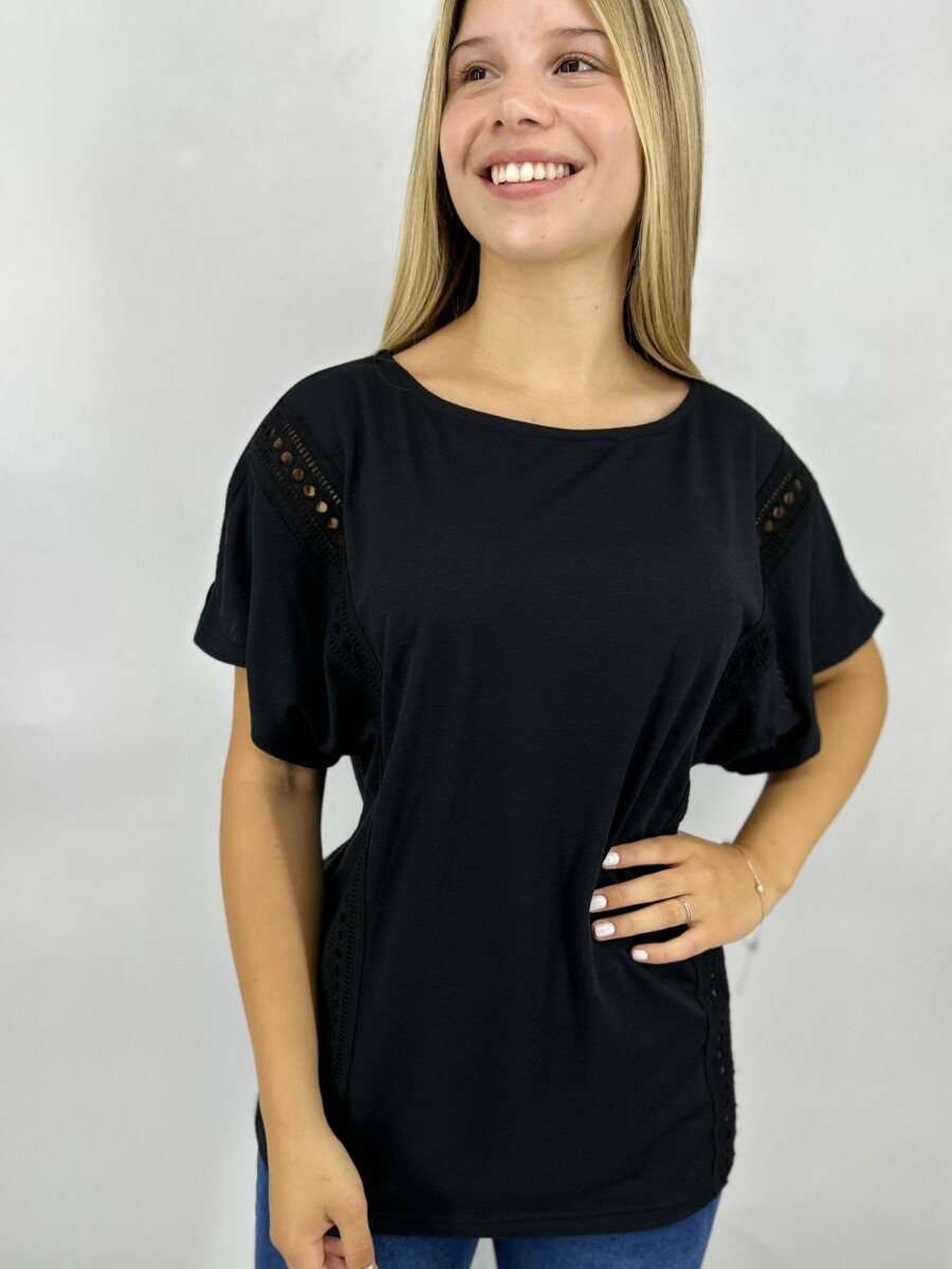 T-SHIRT SLOWLY 2409 - NEGRO 