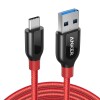 Cable PowerLine+ USB-C to USB 6ft Red Cable PowerLine+ USB-C to USB 6ft Red