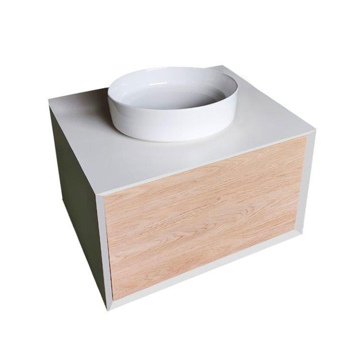 Mueble En Mdf C/melamina Laqueado Y Bacha De Ceramica Serie Lacurci 