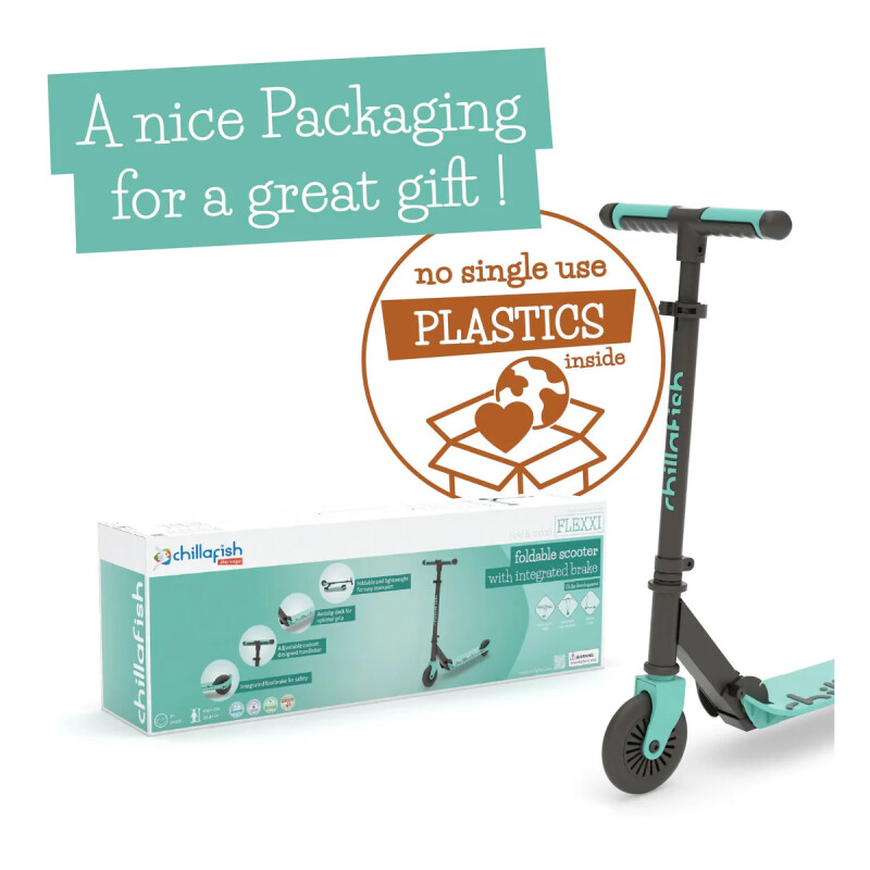 Monopatín Plegable Flexxi Menta Chillafish Monopatín Plegable Flexxi Menta Chillafish