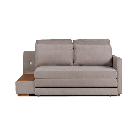 Sofá Cama Niki - Con mesa - Tela Microfibra 10287 (Tostado)