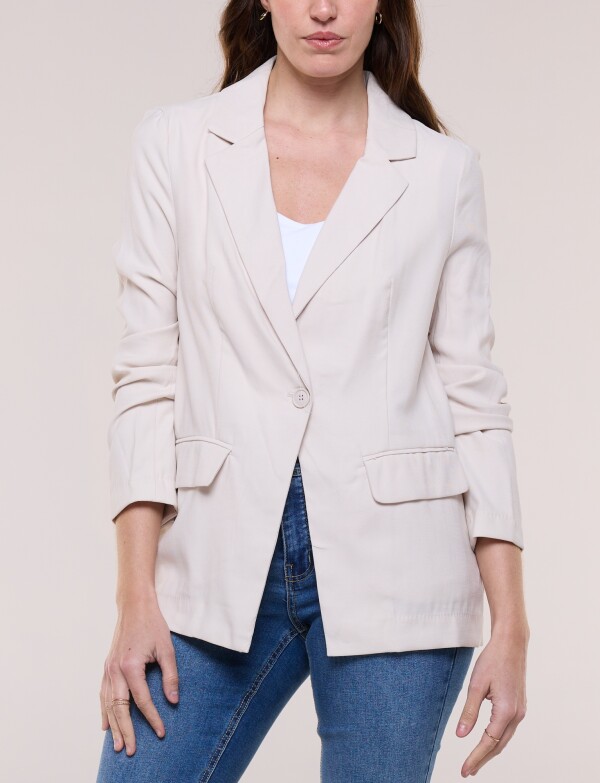 Blazer Clásico Botones BEIGE CLARO