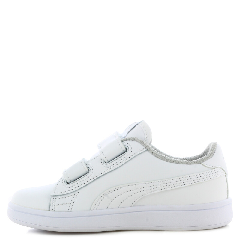 Championes Infantiles Puma Smash V2 Velcro Jrs Blanco