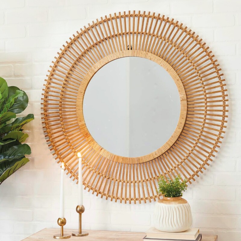 ESPEJO REDONDO D83CM FIBRAS NATURAL ESPEJO REDONDO D83CM FIBRAS NATURAL