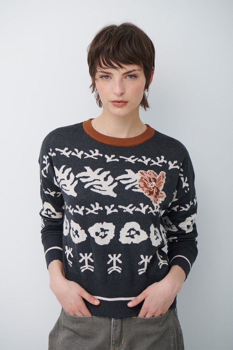 BUZO FLOR FLOR GRAFITO