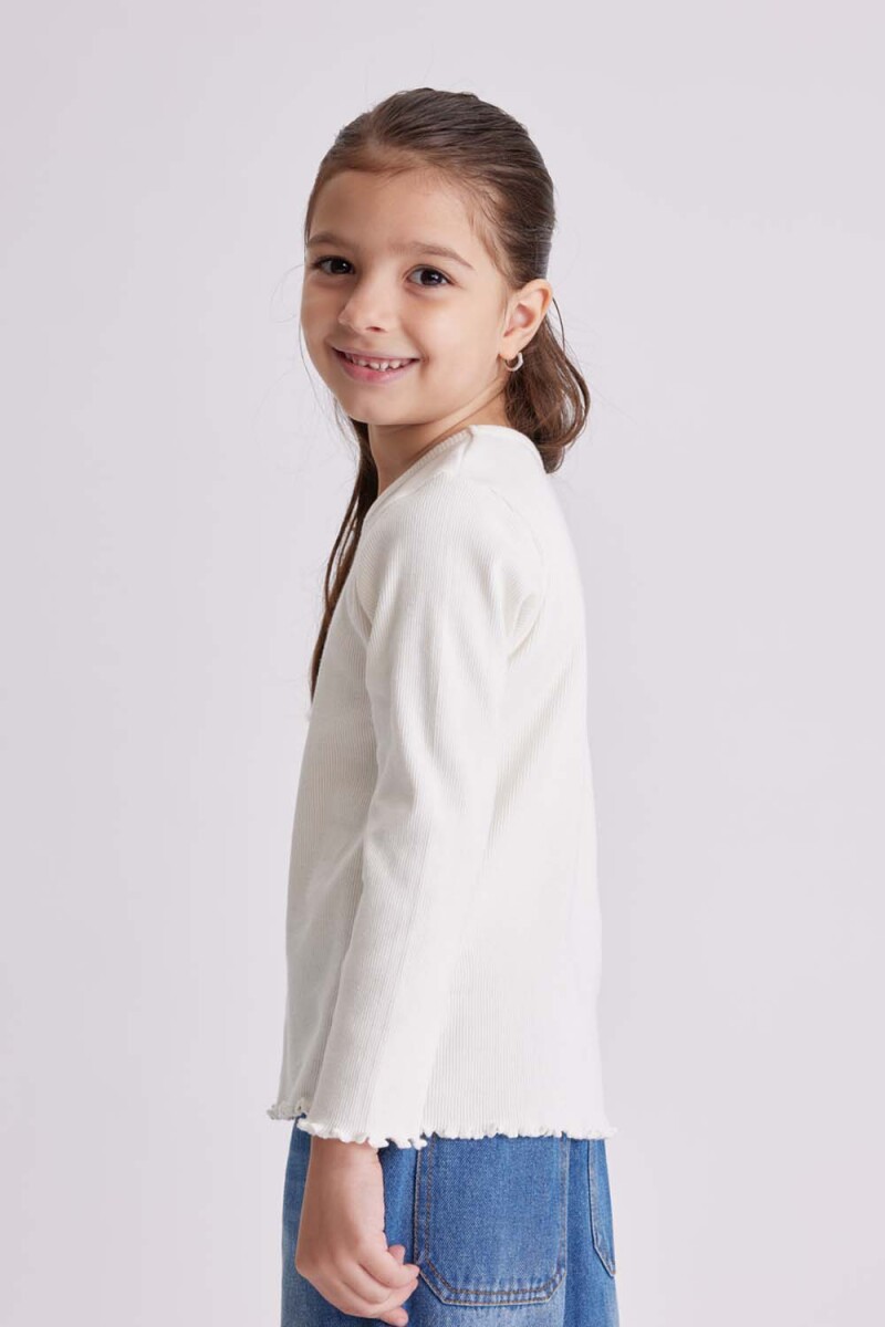 Remera manga larga rib Crudo