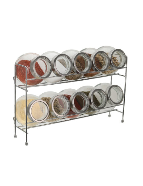 SET 10PCS ESPECIEROS C/SOPORTE 200ML 32x8x20CM SET 10PCS ESPECIEROS C/SOPORTE 200ML 32x8x20CM