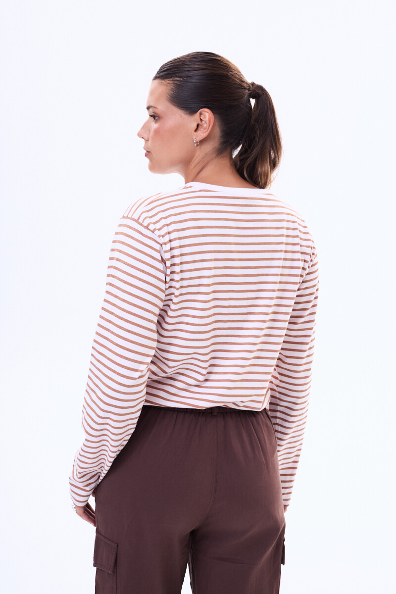 Remera manga larga Isis Beige