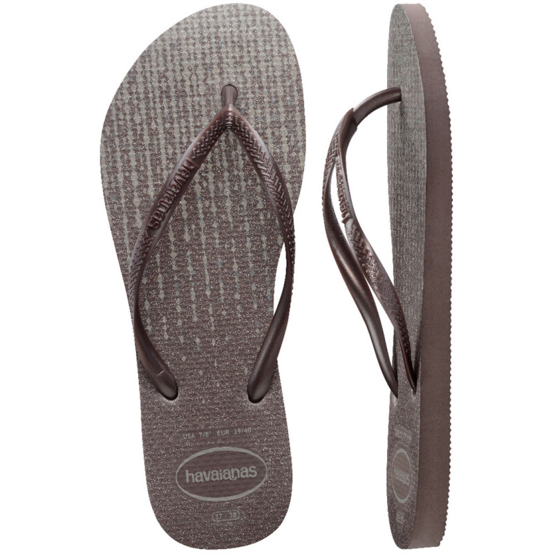 Sandalias de Mujer Havaianas Slim Gloss Gris