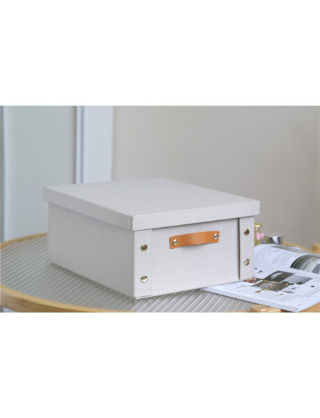 CAJA ORGANIZADOR C/ASA 26.5X31.5X14.5CM TELA CREMA CAJA ORGANIZADOR C/ASA 26.5X31.5X14.5CM TELA CREMA