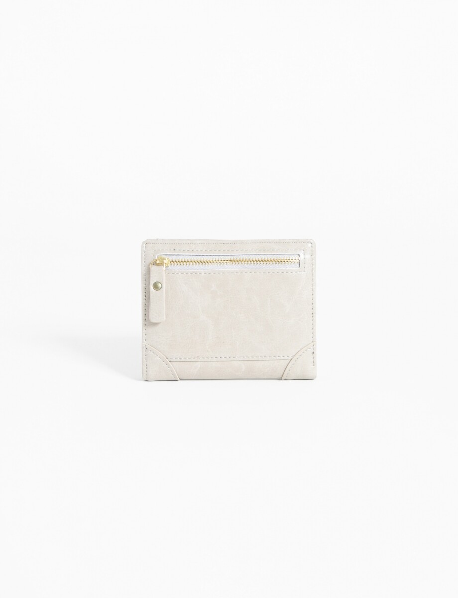 Billetera cuadrada magneto - beige 