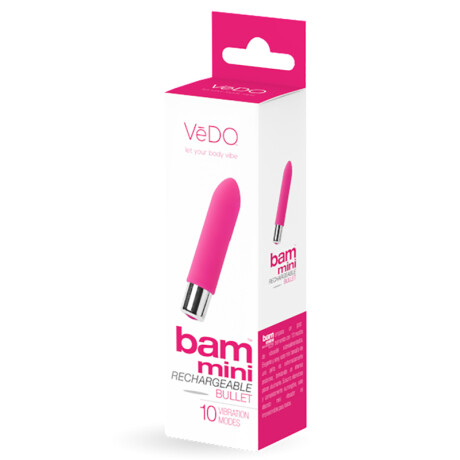 Vedo BAM Mini Balita Vibradora Recargable Rosa Vedo BAM Mini Balita Vibradora Recargable Rosa