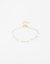 Pulseras Flexibles Perla Pulsera Flexible Con Beads Y Perlas - Dorado