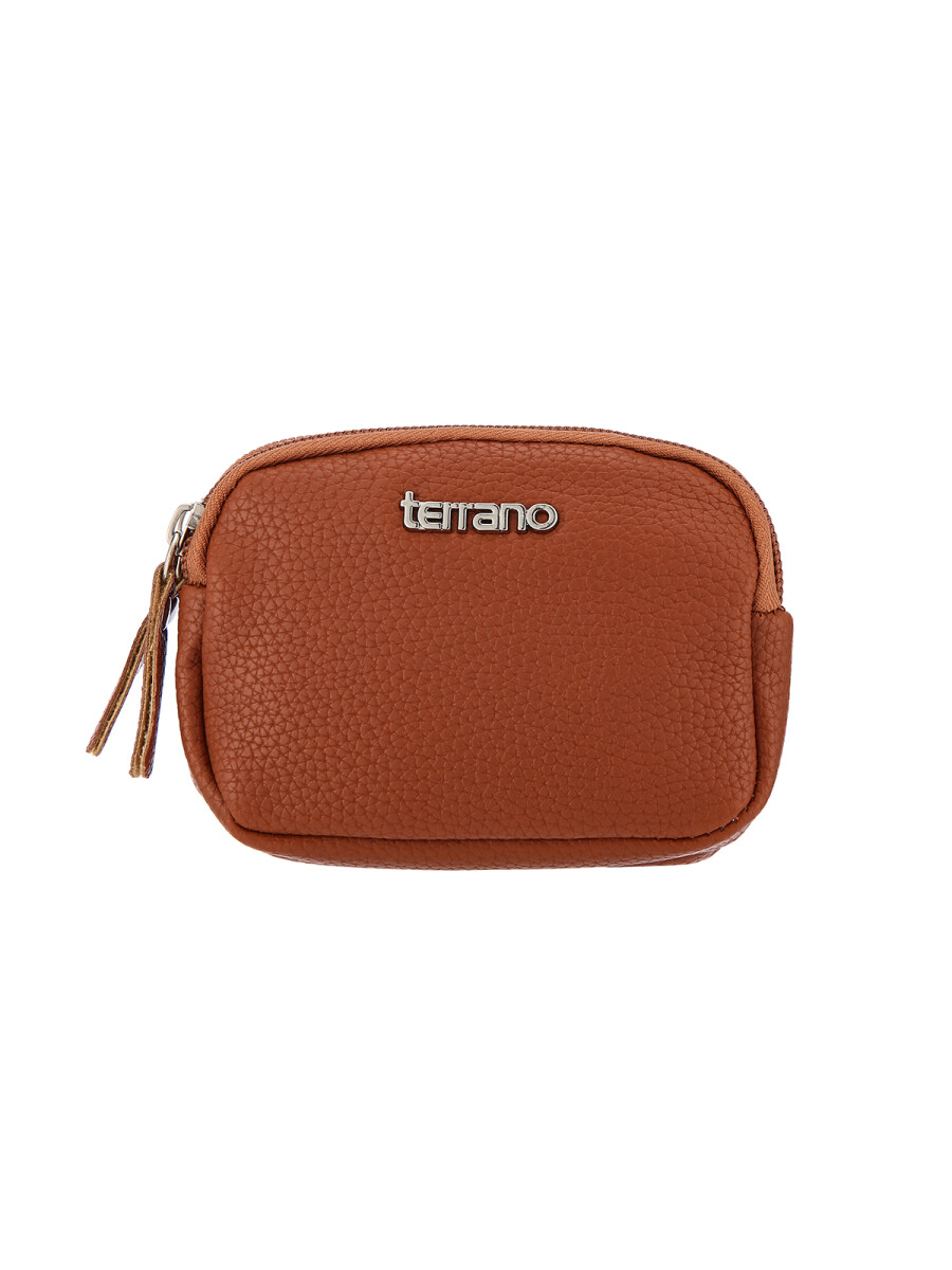 Portamonedas Doble Cierre - Marrón 