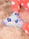 MEDIAS X2 FLORES LILA