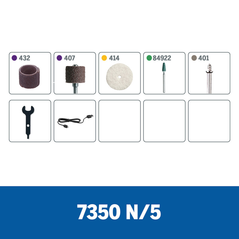 Minitorno Dremel 7350 con 5 accesorios 24 meses / Dremel Unica