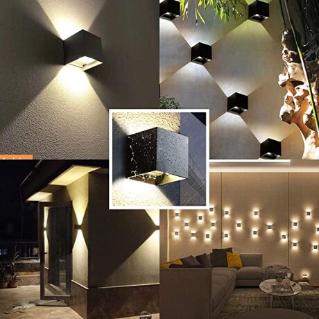 Spot aplique cubo led ángulo regulable 10w IP65 NEGRO