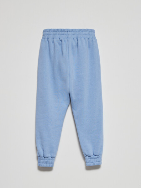 Pantalón deportivo con felpa Club- Celeste