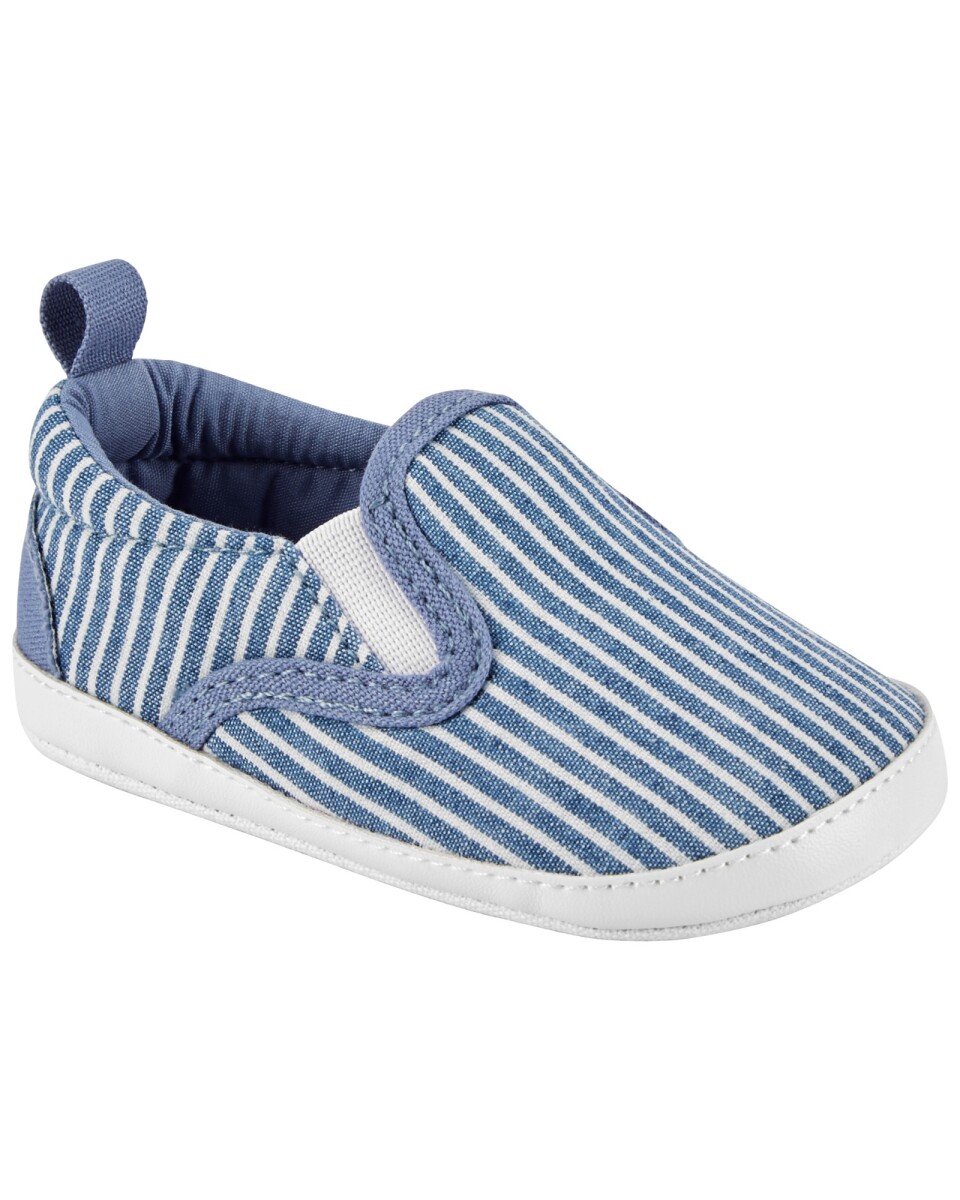 Zapatillas de jean diseño a rayas 