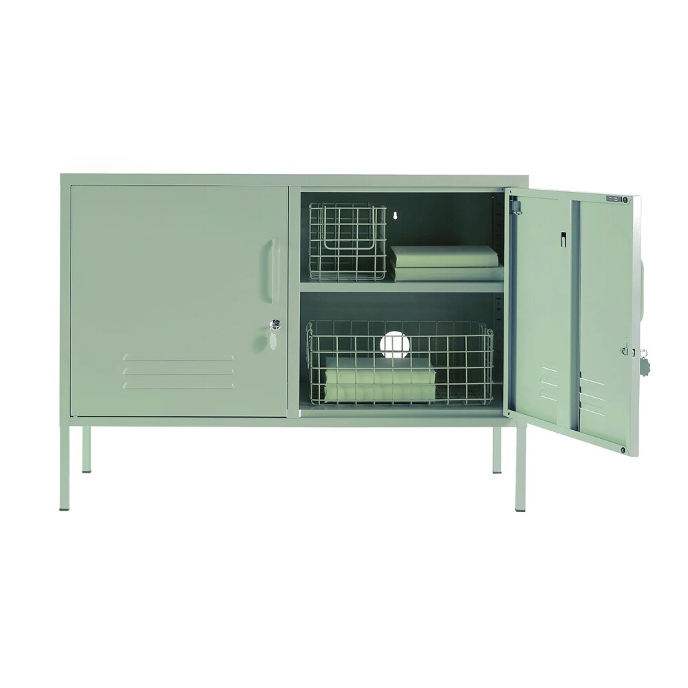RACK PARA TV 2P METAL VERDE OLIVIA
