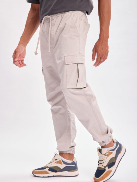 Pantalón cargo jogger Gris Claro