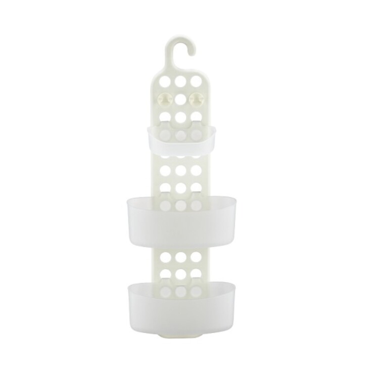 ESTANTES PARA DUCHA CON PERCHA BLANCO
