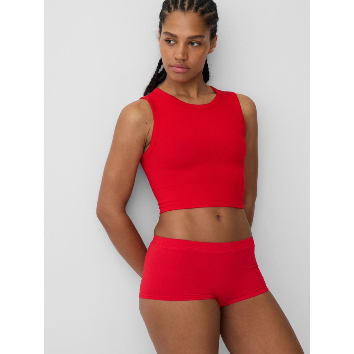SEAMLESS LONGLINE TANK - PURE RED V2 