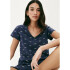 PIJAMA MM FEM AZUL ESCURO
