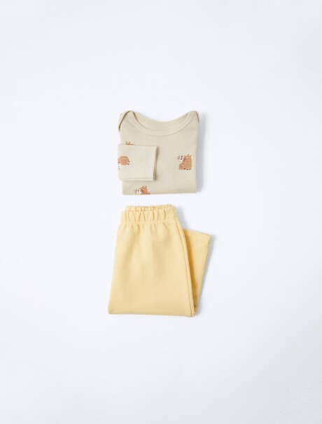 CONJUNTO DE BODY Y PANTALÓN DE BEBÉ MULTICOLOR