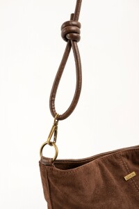 Cartera Gamuza Vegana Chocolate