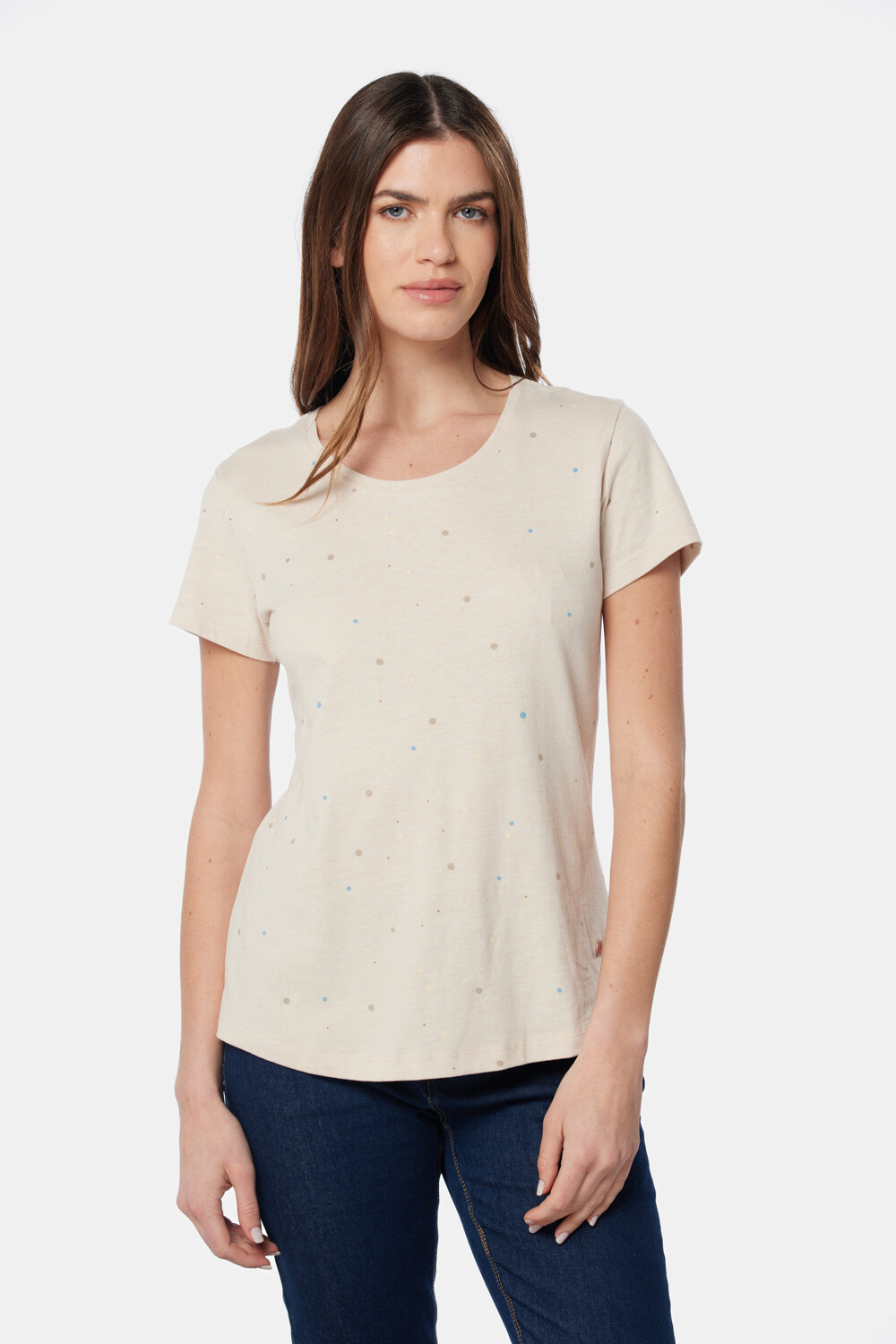 REMERA ESTAMPADA Beige