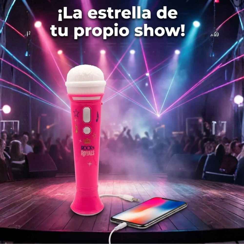 Micrófono Infantil Karaoke Conexión Celular ROSA