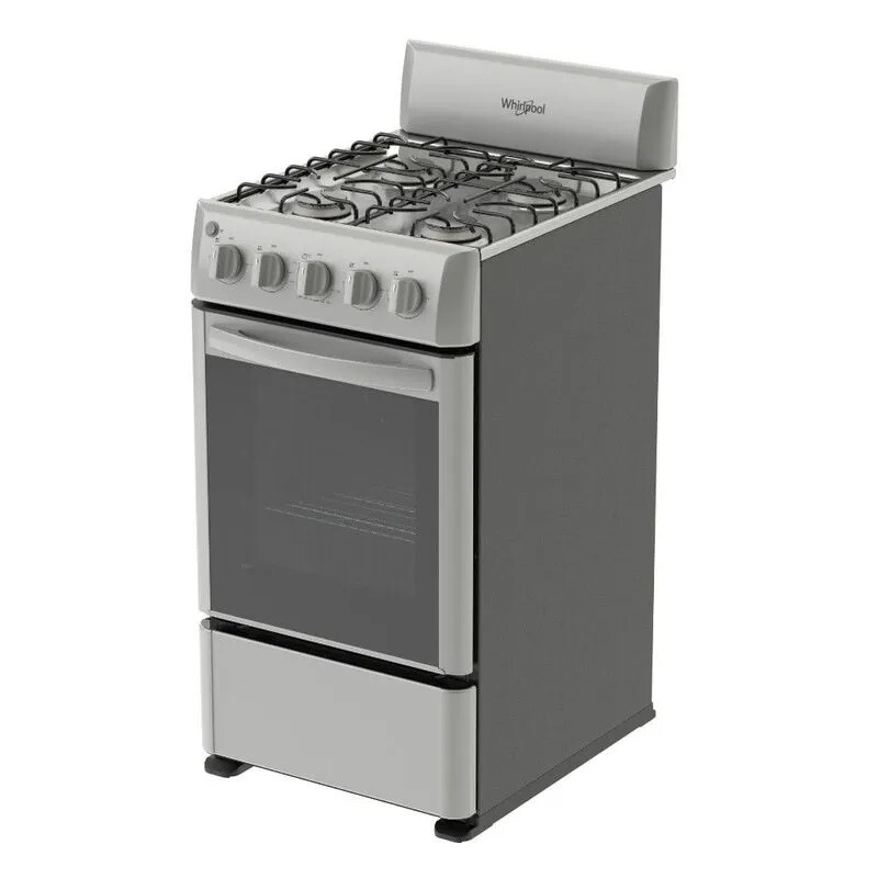 ESTUFA AL PISO WHIRLPOOL, 20",4 QUEMADORES DE ALUMINIO, A GAS 001